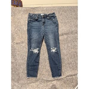 Pistola Distressed Skinny Jeans Blue Raw Hem Size 31 Q6731MTW-SKI